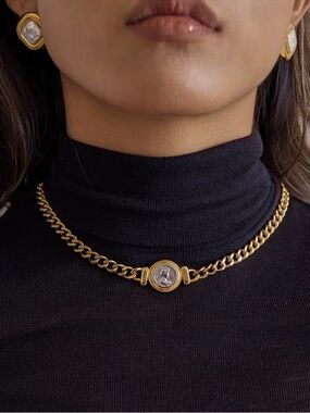 18K Gold Plated Silver Coin Necklace